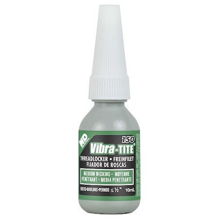 Wicking Threadlocker, VIBRA-TITE 150, Green, Medium Strength, Liquid, 10 mL Bottle MPN:15010