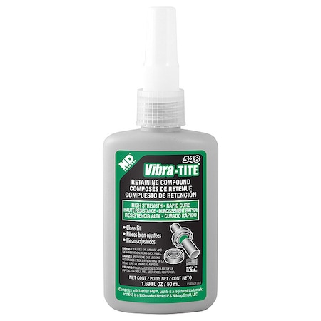 Retaining Compound, 548 Series, Green, Liquid, High Strength, 50 mL Bottle MPN:54850