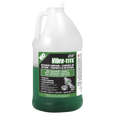 Retaining Compound, 567 Series, Green, Liquid, 1L, Jug MPN:56700