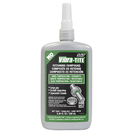 Retaining Compound, 567 Series, Green, Liquid, 250mL, Bottle MPN:56725