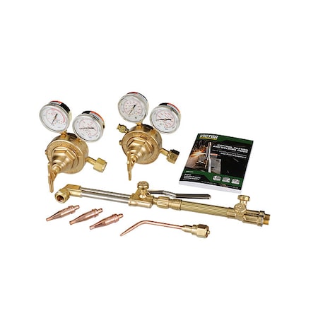 Cutting And Welding Outfit, Journeyman Series, Acetylene, 9/16 in -18M RH, 9/16 in -18M LH, CA2460 MPN:0384-0807