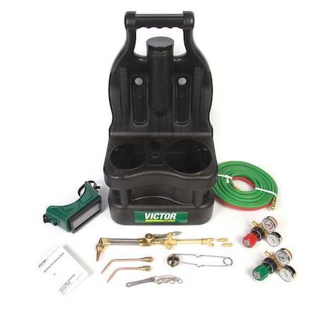 Gas Welding Outfit, G150 Series, Acetylene, Welds Up To 1/4 in CGA-200, CA1260, 0-W-J, 2-W-J MPN:0384-0947