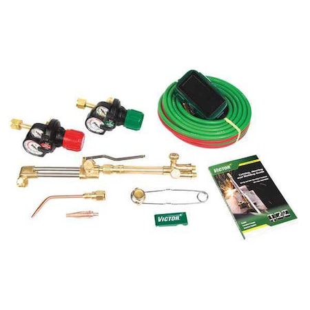 Cutting Outfit, Journeyman II EDGE 2.0 Series, Acetylene, Welds Up To 3 in CA2460+, 2 MPN:0384-2110