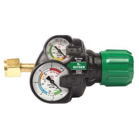 Gas Regulator, Oxygen, Single Stage, 0.965