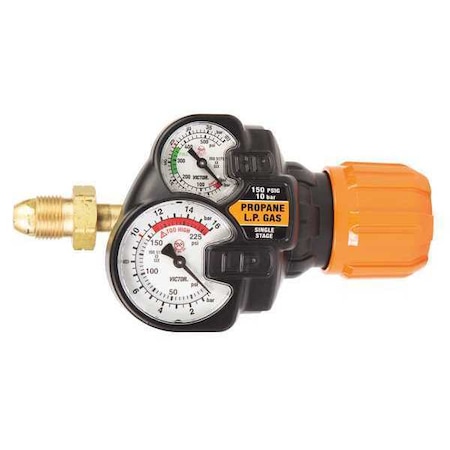 Gas Regulator, Propane, Propylene, Single Stage, 0.965