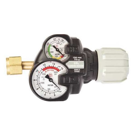 Gas Regulator, Carbon Dioxide, Single Stage, 0.825