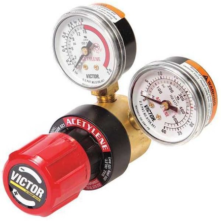 Specialty Gas Regulator, Acetylene, Single Stage, 0.965