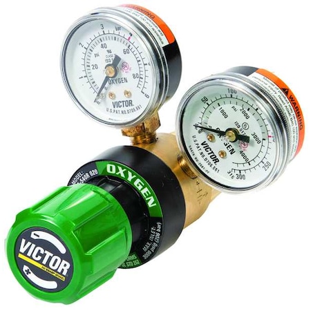 Specialty Gas Regulator, Oxygen, Single Stage, 0.965