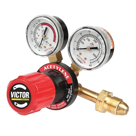 Oxygen Single Stage Regulator, Acetylene, Single Stage, 0.825