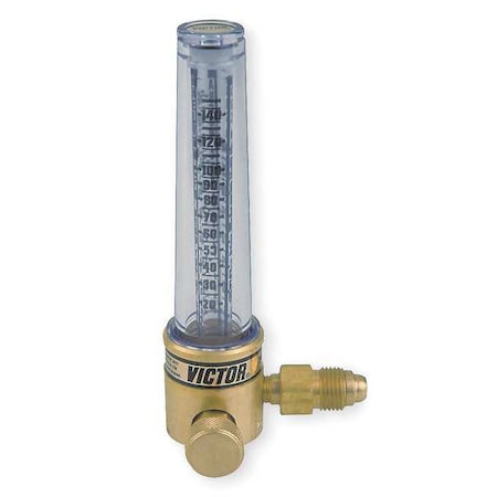 Flowmeter, Argon, Carbon Dioxide, Helium, Three Stage, 1/4 in Inlet, 5/8