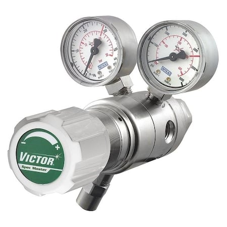 High Purity Gas Regulator, Hydrogen Chloride, Hydrogen Sulfide, Two Stage, 0.825