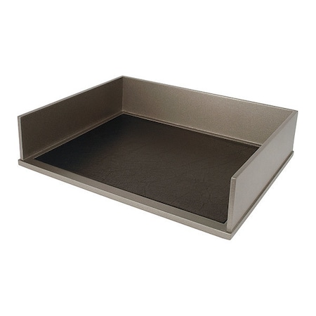 Stacking Letter Tray, Silver, Silver, 13.2
