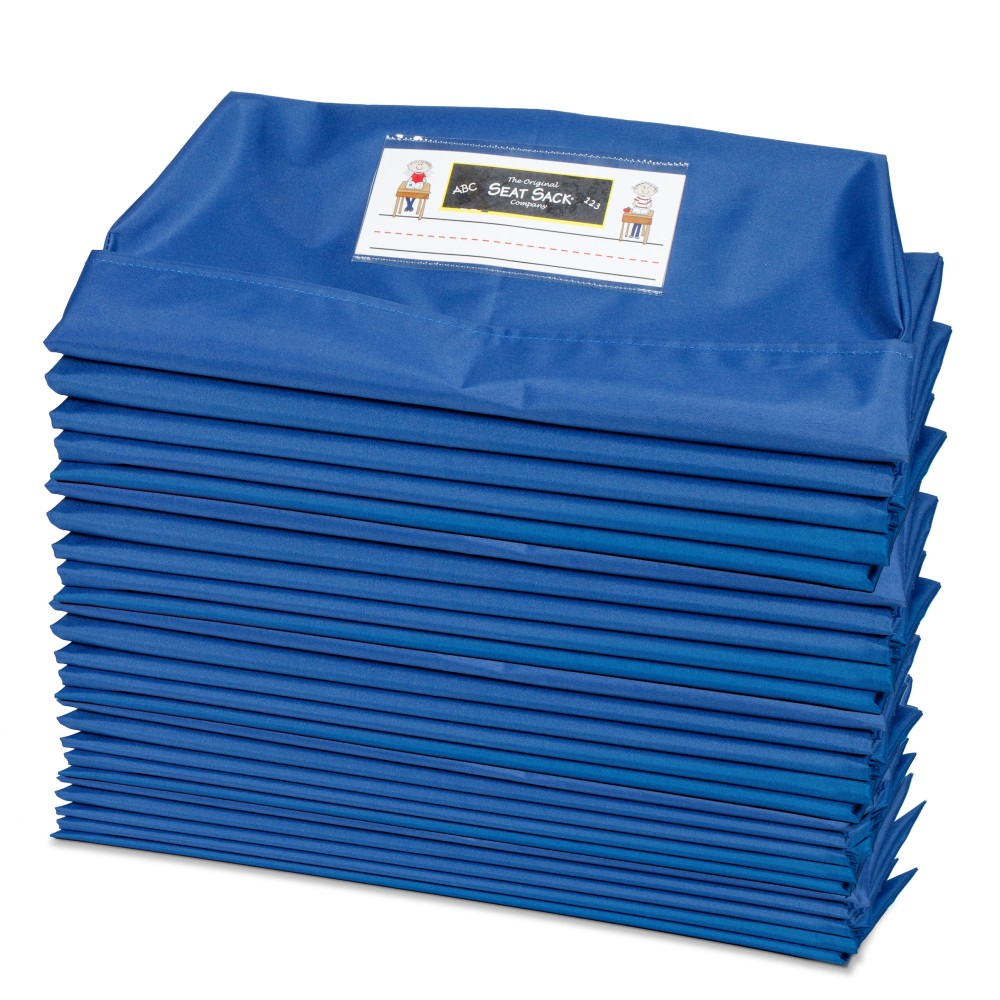 Victor Seat Sack Chair Cover Classroom Pack, 10in x 17in, Blue, Pack Of 25 Pockets MPN:01190