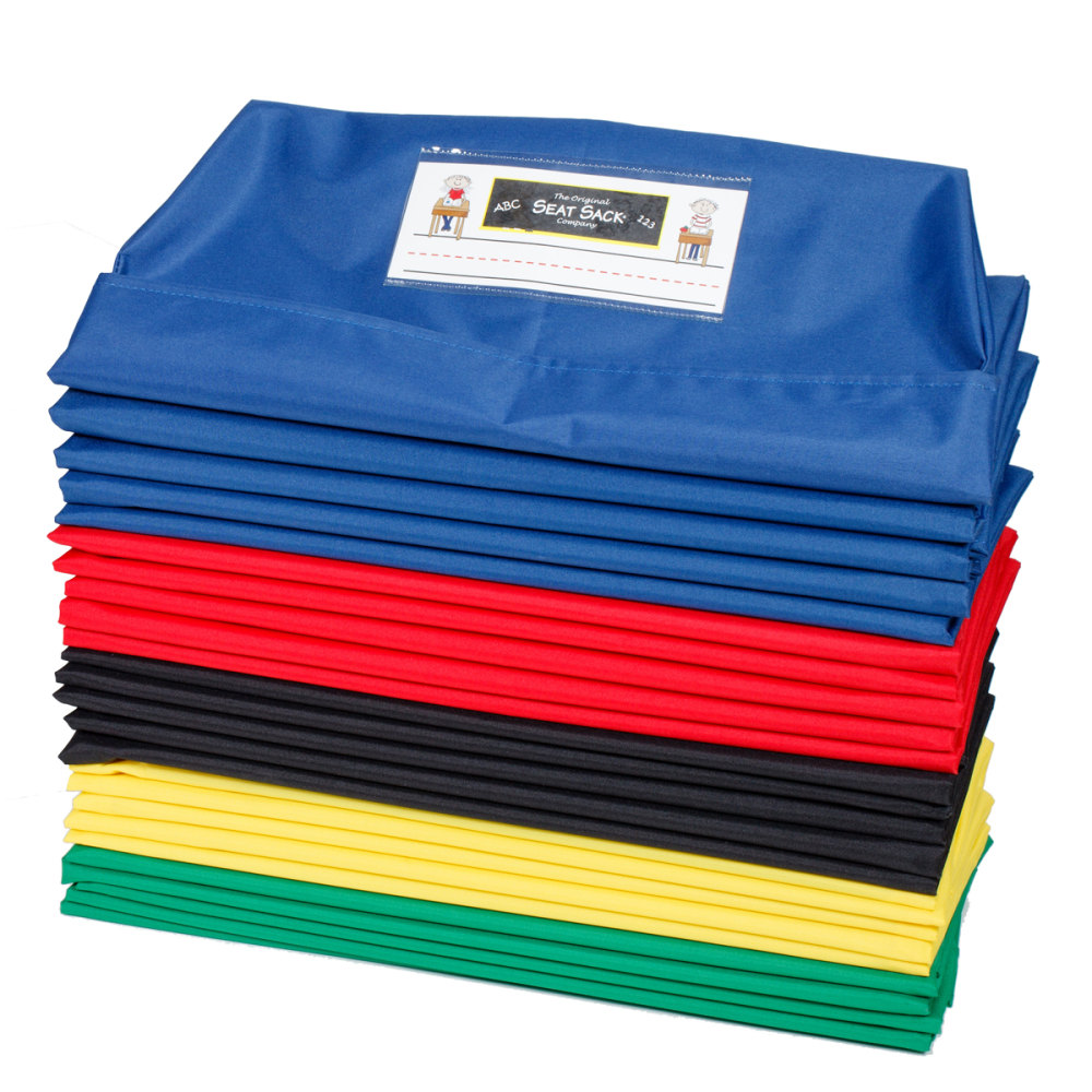 Victor Seat Sack Chair Cover Classroom Pack, 14in x 1/2in, Assorted Colors, Pack Of 25 Covers MPN:14199