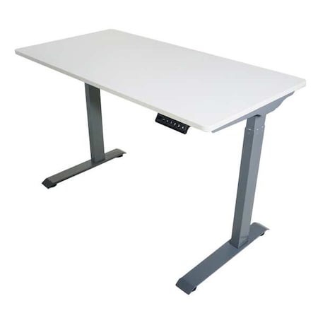 Electric Sit-Stand Desk, 48 in W, White MPN:DC840W