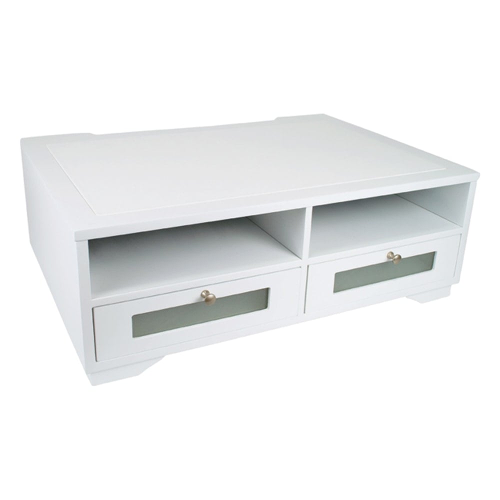 Victor Pure White Collection Printer Stand, 8inH x 21 7/8inW x 15 5/16inD, White MPN:W1130