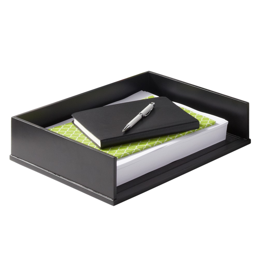 Victor Midnight Black Collection Stacking Letter Tray MPN:1154-5