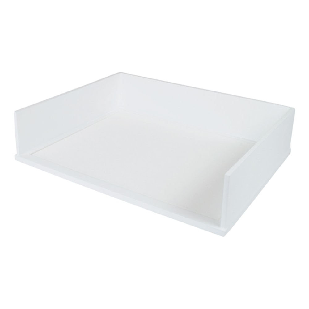 Victor Stacking Letter Tray, 3 1/5inH x 10 11/16inW x 13 1/4inD, Pure White MPN:W1154