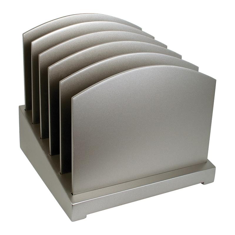 Victor Incline File Sorter, 9 3/4inH x 9 3/4inW x 9 3/4inD, Classic Silver MPN:S8601