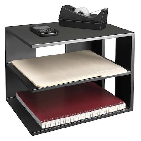 Corner Tray, Black, Wood, 13 1/5 in W, 9 7/10 in L, 9 4/5 in H, 3 Number of Compartments MPN:1120-5