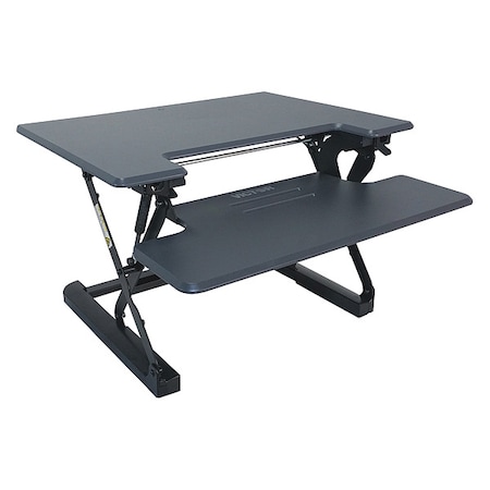 Standing Desk Converter, 31 in W, Gray MPN:DCX710G