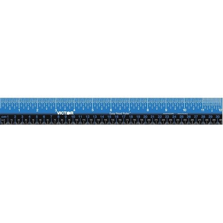 Ruler, Inch, Gloss, White, Plastic, 12in. MPN:EZ12PBL
