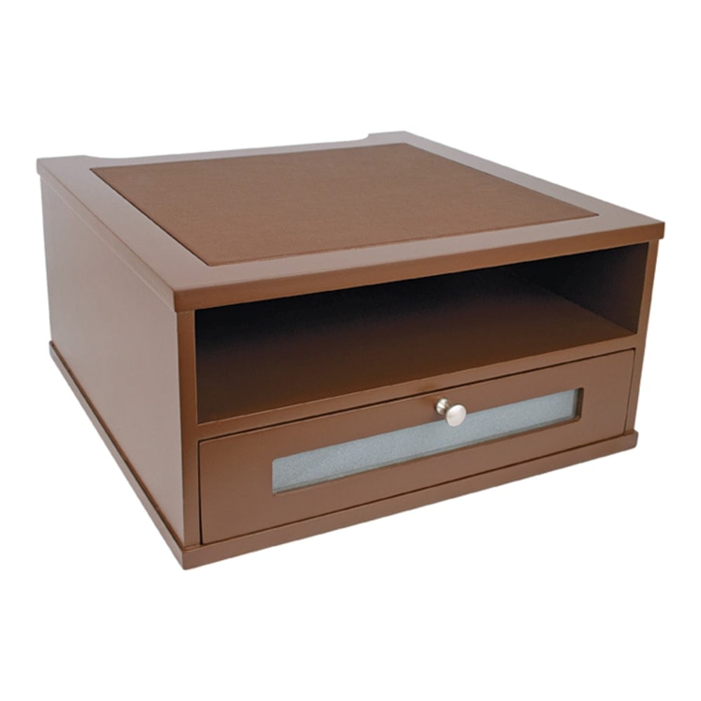 Victor Monitor Riser, 6 1/2inH x 13inW x 13inD, Mocha Brown MPN:B1175