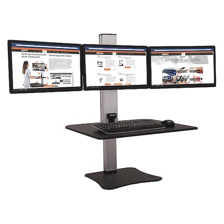 Standing Desk Electric Triple Monitor Standing Desk, 23