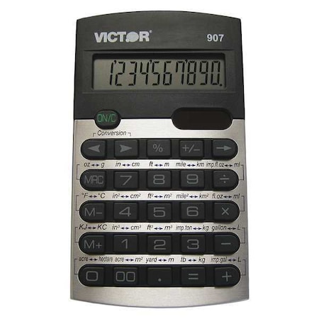 Metric Conversion Calculator, 10 Digits MPN:907