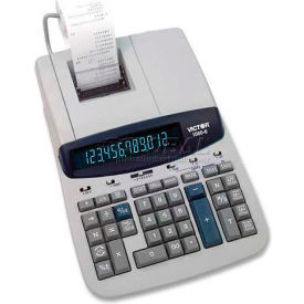 Victor® 12-Digit Calculator 15606 2 Color Printing 8-3/4