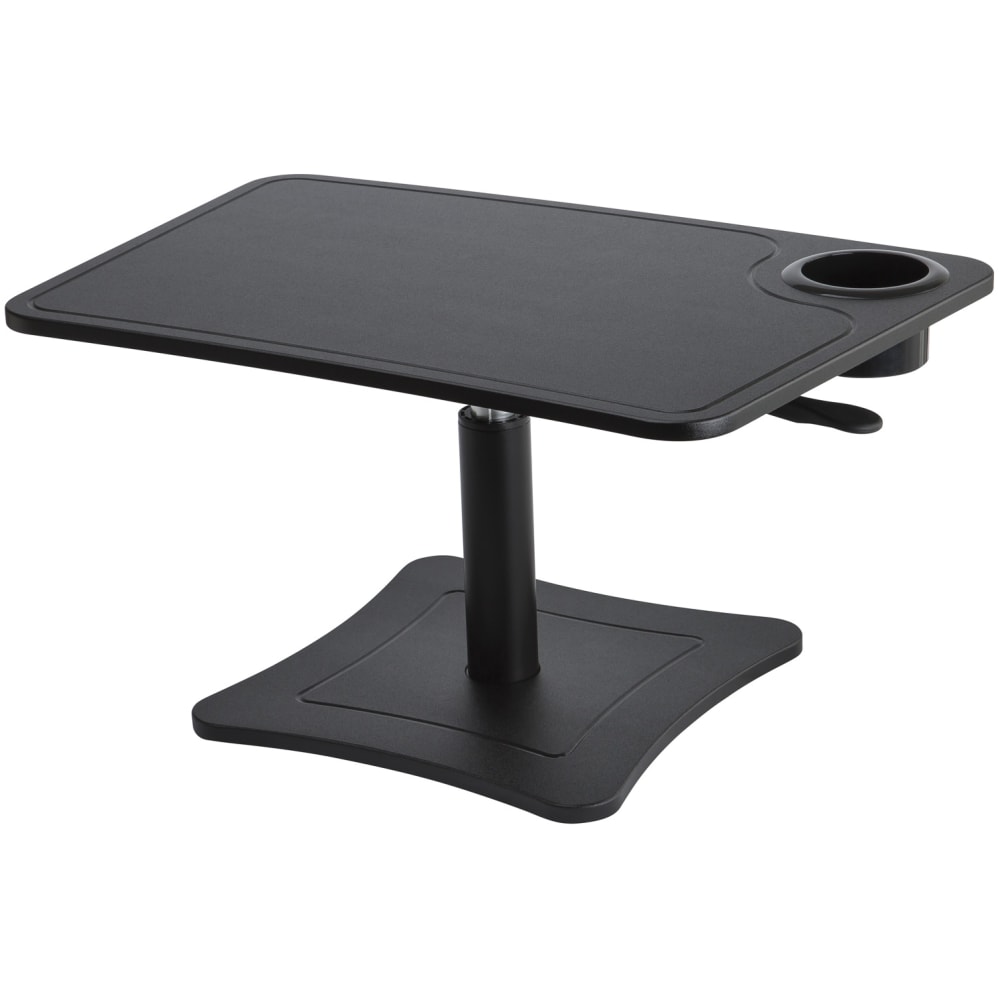 Victor High Rise Collection Height-Adjustable Wood Laptop Stand With Storage Cup, 15-1/2inH x 23-3/4