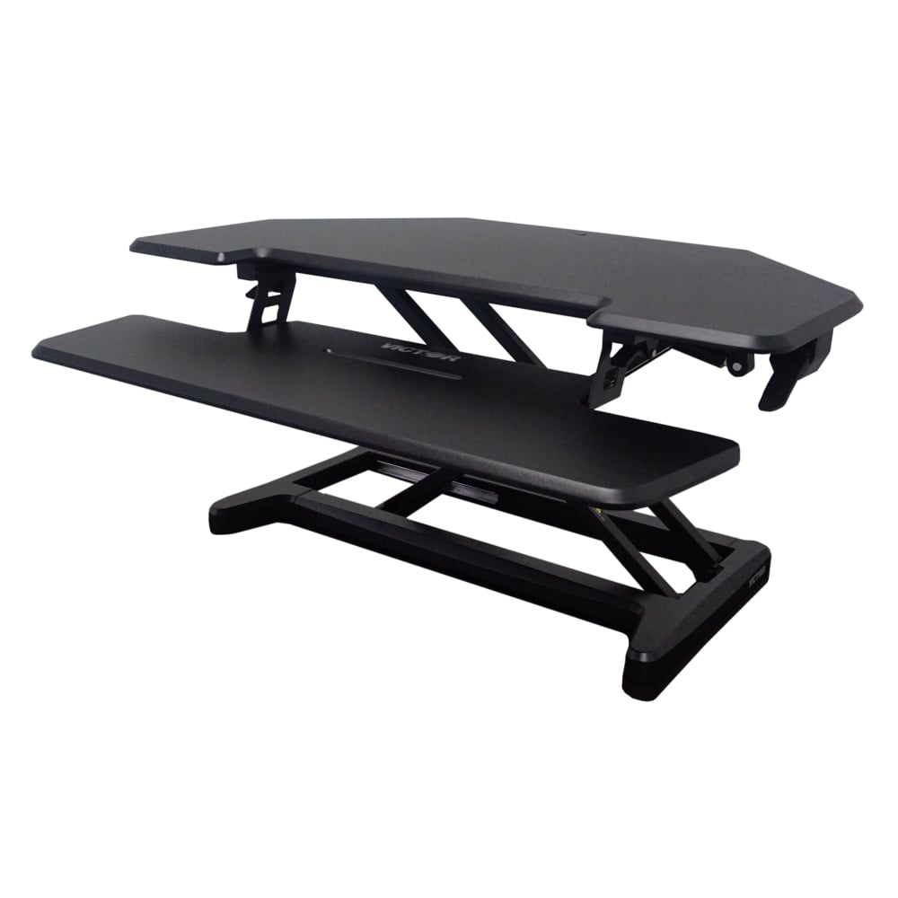 Victor High Rise DCX650 Electric Corner Standing Desk Converter, Black MPN:DCX650