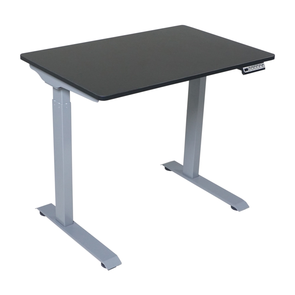 Victor Electric 36inW Standing Desk, Black/Light Gray MPN:DC830B