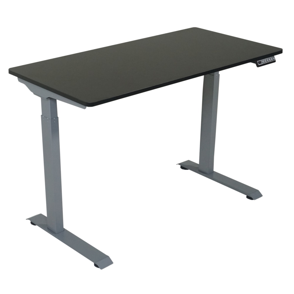 Victor Electric 48inW Standing Desk, Black/Light Gray MPN:DC840B