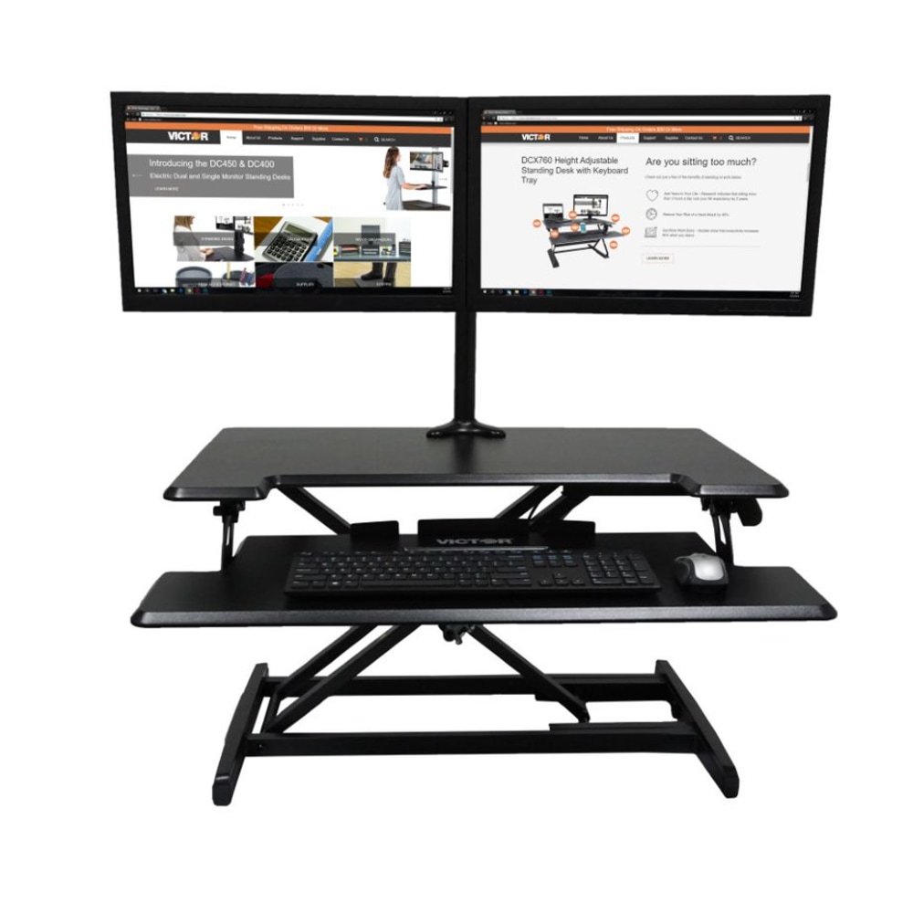 Victor DCX610 36inW Compact Standing Desk Converter MPN:DCX610