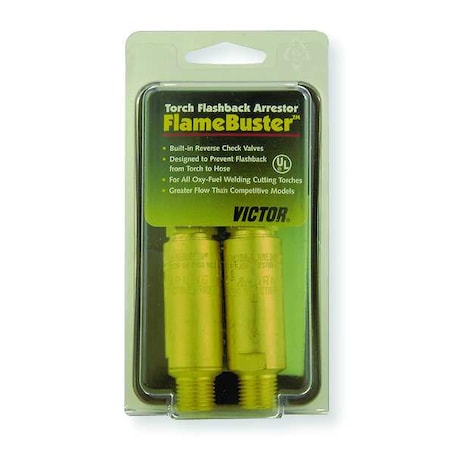Flashback Arrestor, Torch, Oxy/Fuel MPN:0656-0001