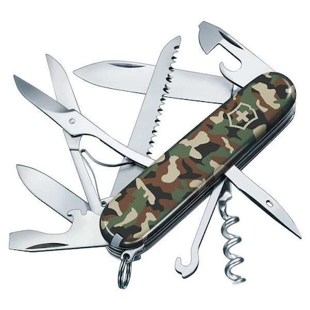 Multi-Tool Knife, 9 Tool, 15 Funct, GrnCamo MPN:1.3713.94