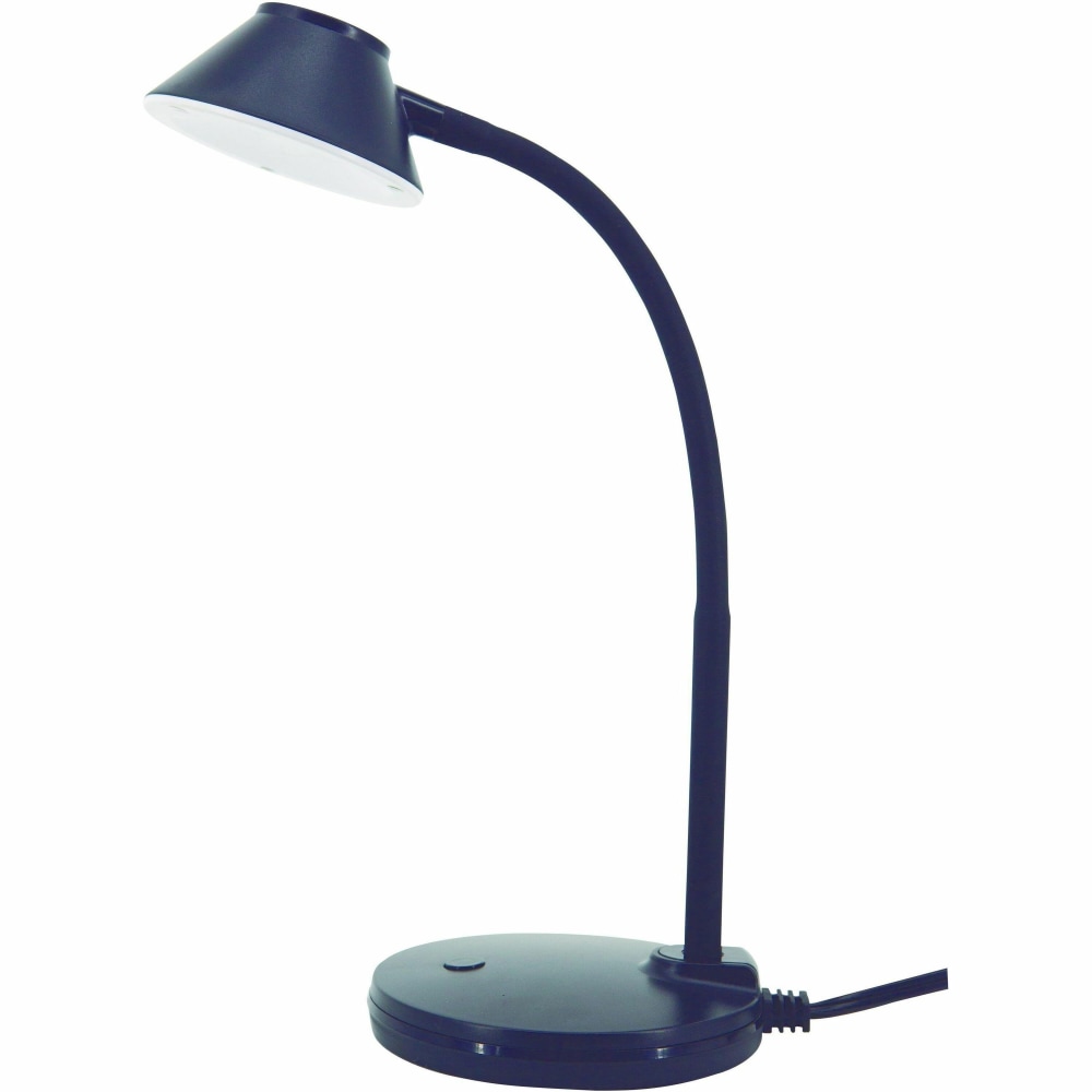 Victory Light LED Desk Lamp - 3 W LED Bulb - Gooseneck, Flexible - 260 lm Lumens - Metal - Desk Mountable - Black - for Desk MPN:VL0146P