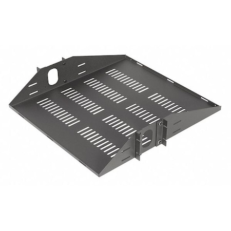 Rack Shelf, For Racks, Steel, Black MPN:ERS2CM
