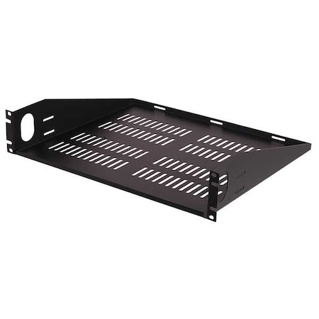 VMP ER-S2UV Vented Rack Shelf - 2U Rack Height - Black - 50 lb Maximum Weight Capacity MPN:ER-S2UV