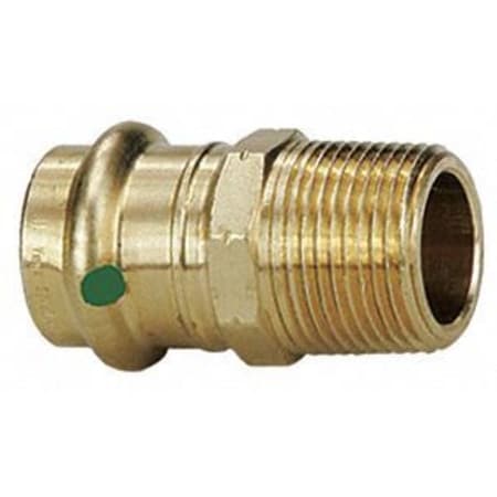 ProPress Straight Adapter, 2 in Press-Fit x 2 in MNPT, 3-15/16 in L, Bronze, 200psi, 0 to 250F MPN:79290