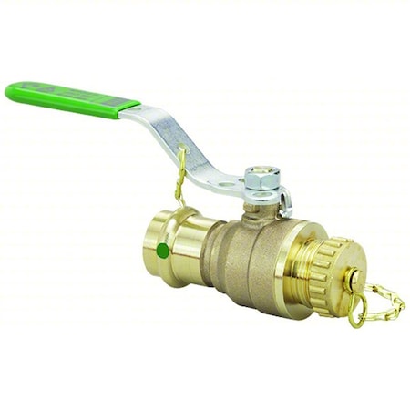 Manual 2-Way Ball Valve, Press, Bronze MPN:79876