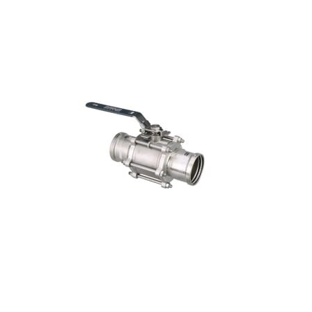 Manual 2-Way Ball Valve, Press, 316 SS MPN:86660
