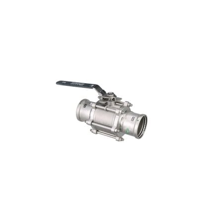 Manual 2-Way Ball Valve, Press, 316 SS MPN:86675