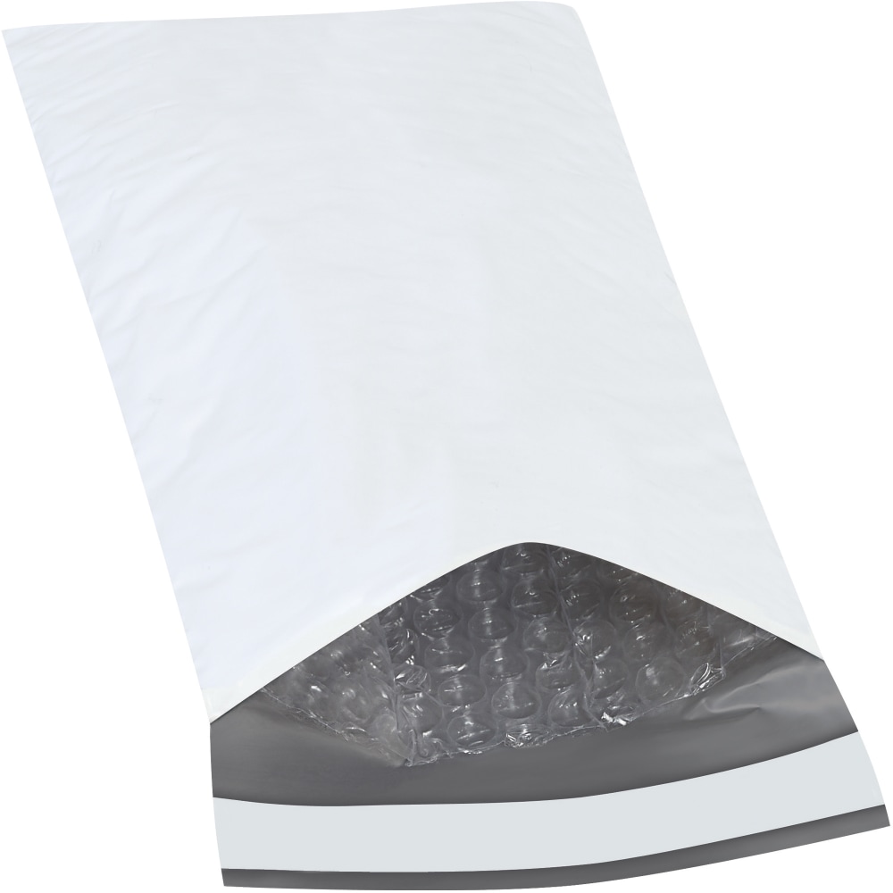 Partners Brand eCom Bubble-Lined Poly Mailers, 5in x 10in, White, Case Of 250 MPN:B829