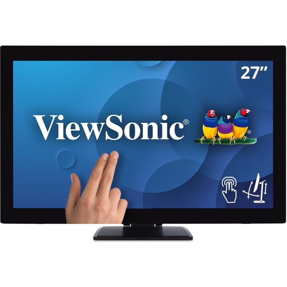 ViewSonic TD2760 27in 1080p Ergonomic 10-Point Multi Touch Monitor with RS232, HDMI, and DP, TD2760 MPN:TD2760