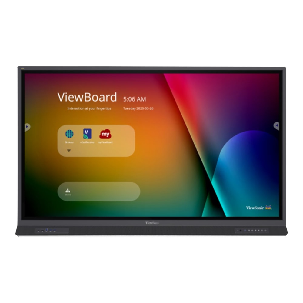 ViewSonic IFP6552 65 Inch ViewBoard 4K Interactive Flat Panel Display with 33-Point Touch, Integrated Microphone and HDMI, VGA, RJ45, 60W Powered US MPN:IFP6552