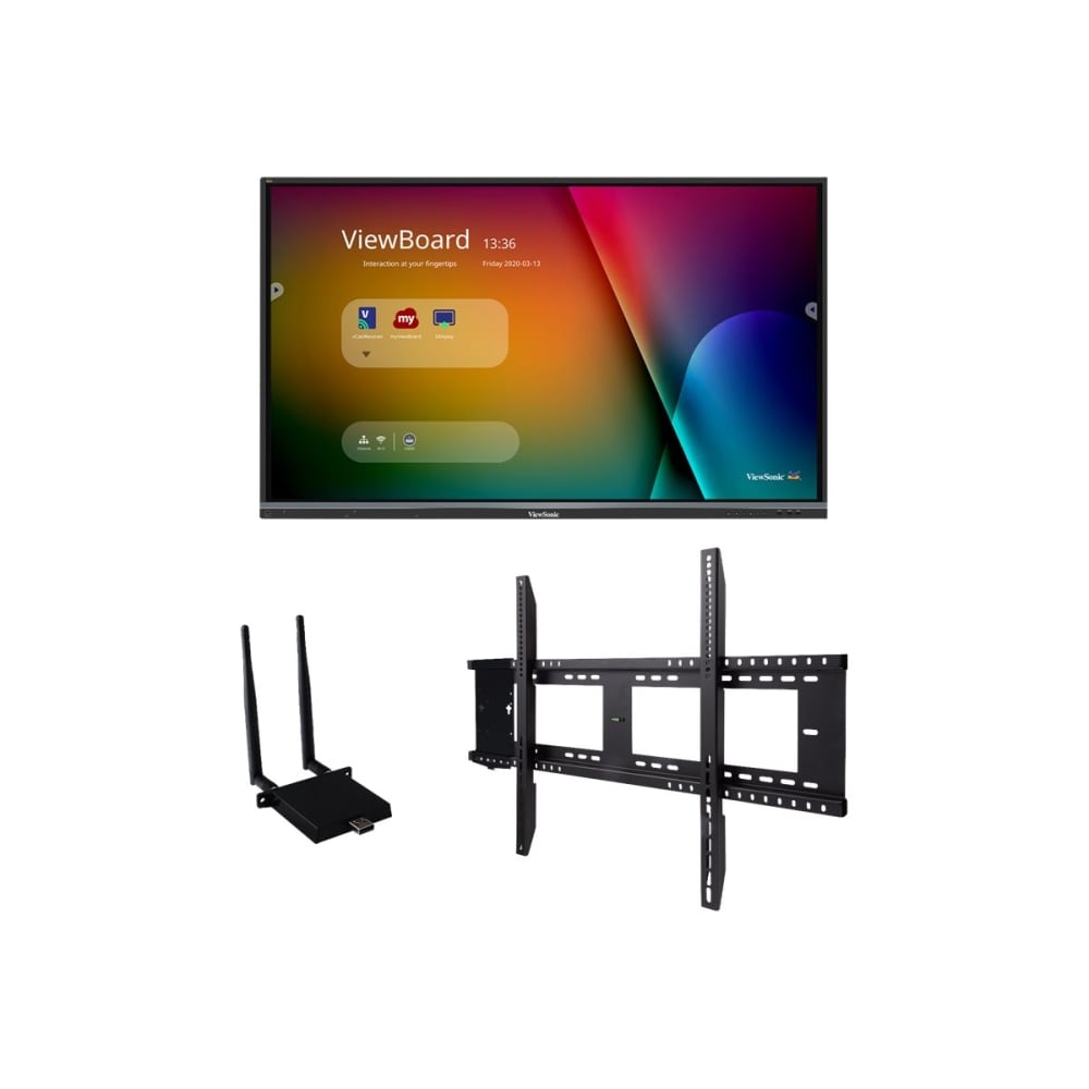 ViewSonic ViewBoard IFP8650-E1 Interactive Flat Panel Education Bundle with Wall Mount - 86in Diagonal Class LE - IFP8650E1 MPN:IFP8650-E1