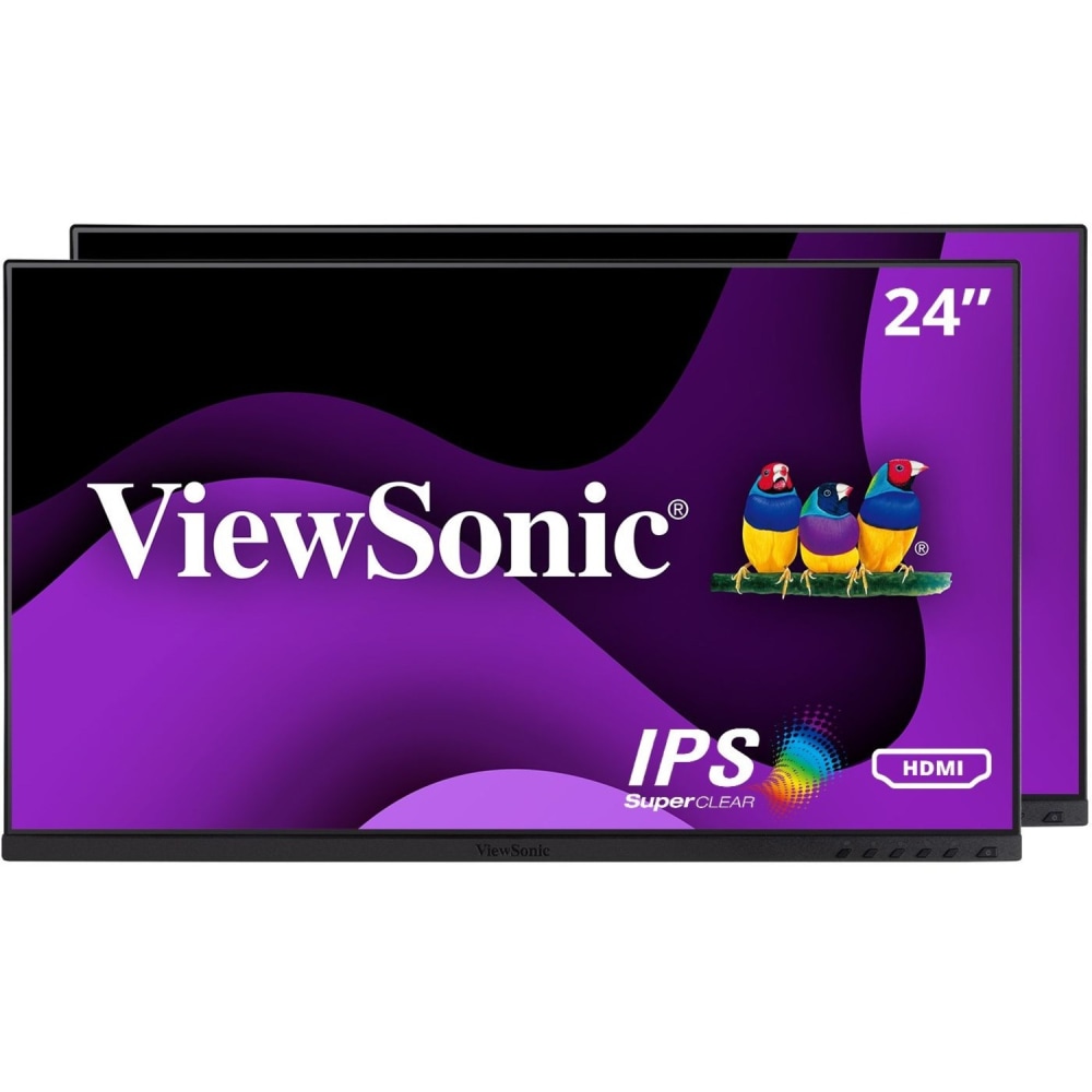 ViewSonic VG2448A-2_H2 24in Dual Pack Head-Only 1080p IPS Monitor MPN:VG2448A-2_H2