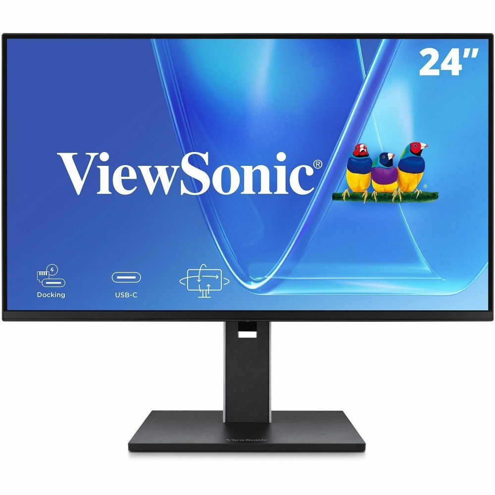 ViewSonic VG2458 24 Inch 1080p IPS Docking Monitor with Advanced Ergonomics, 100W USB C, 5-port USB Hub, HDMI, DisplayPort, and Daisy Chain MPN:VG2458